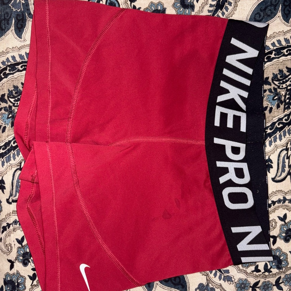 Nike Pro Red Athletic Shorts